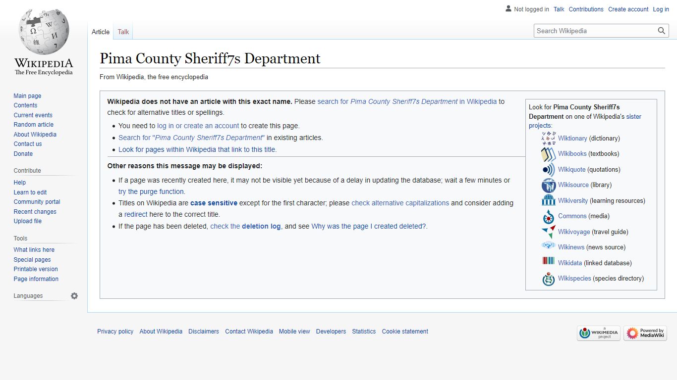 Pima County Sheriff's Department - Wikipedia